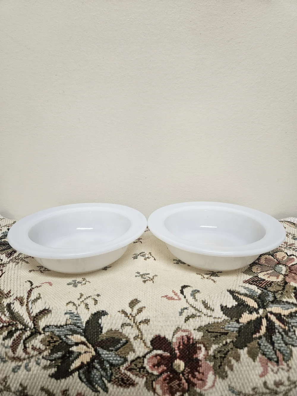Milk Glass Serving Bowls - Set of 2